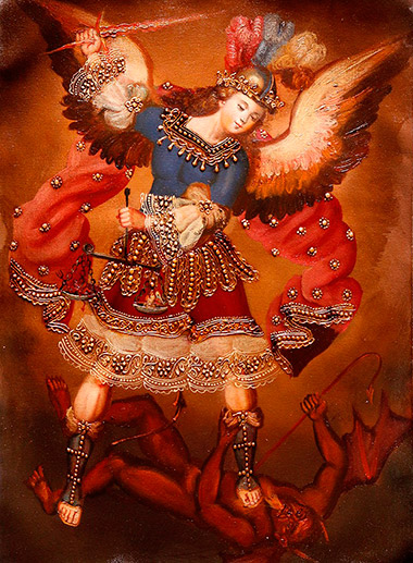 pinturas de arcangeles aret colonial